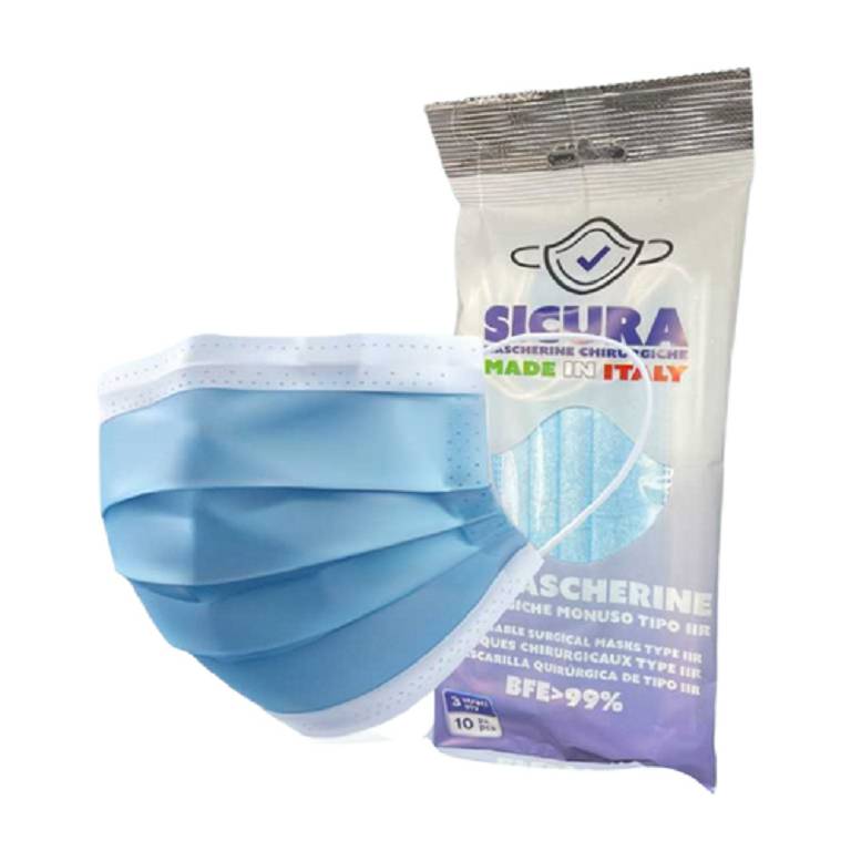 SICURA MASCHERINA CHIR IIR10PZ